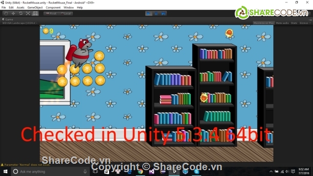 endless runner unity,unity endless jumper,source code unity,game unity,unity game source code,Rocket Mouse